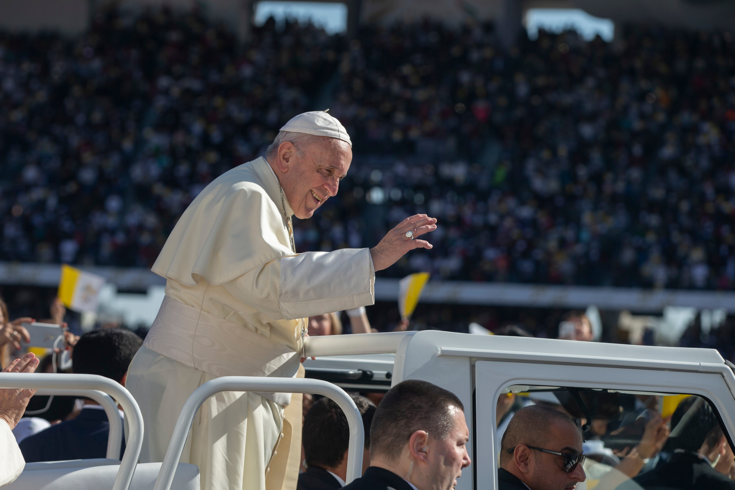 Pope Francis visits UAE for the first time.