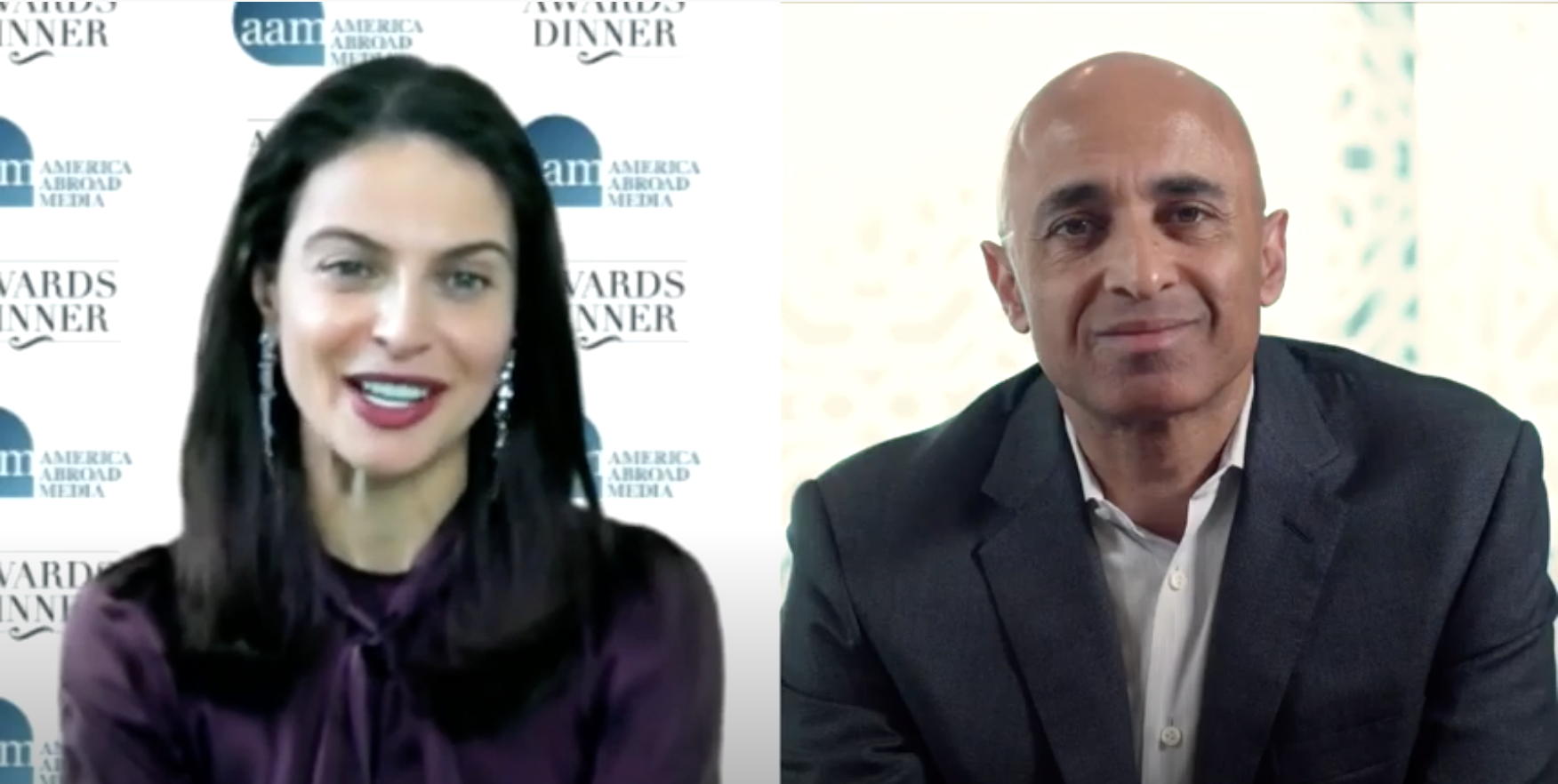 Ambassador Yousef Al Otaiba attended the 2021 virtual America Abroad Media (AAM) gala.