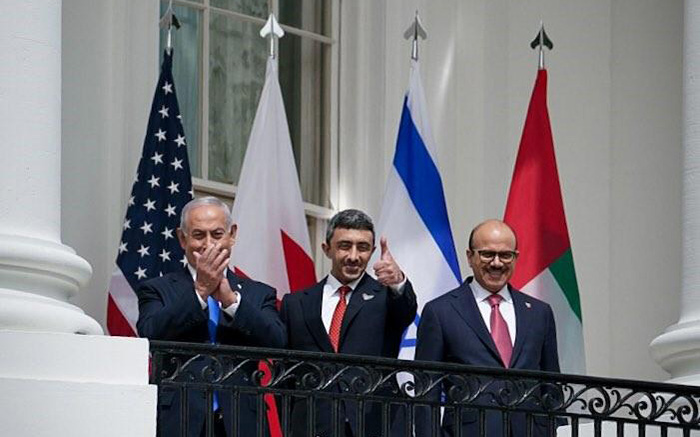 Leaders from the MENA region celebrate the adoption of the Abraham Accords in Washington, DC.