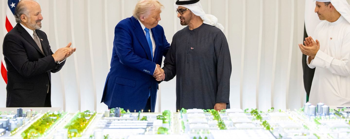 Highness Sheikh Mohamed bin Zayed Al Nahyan and U.S. President Trump discuss a new 5GW UAE-US AI Campus in Abu Dhabi.