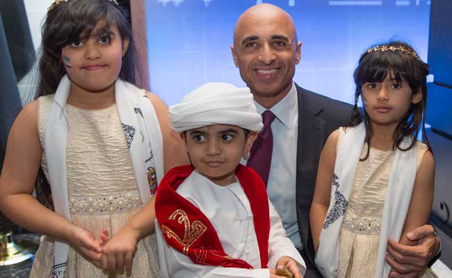 Ambassador Yousef Al Otaiba at the UAE Embassy’s 2016 National Day celebration