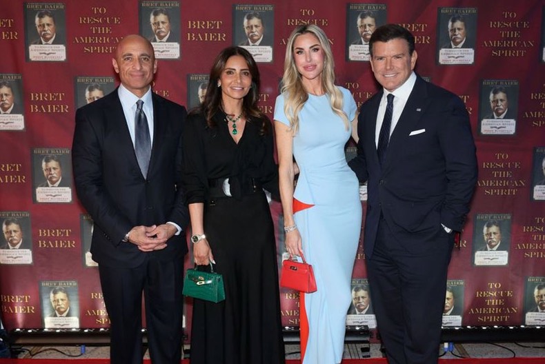 Photo credit: Tony Powell. Ambassador and Abeer Al Otaiba with Bret and Amy Baier at book launch.