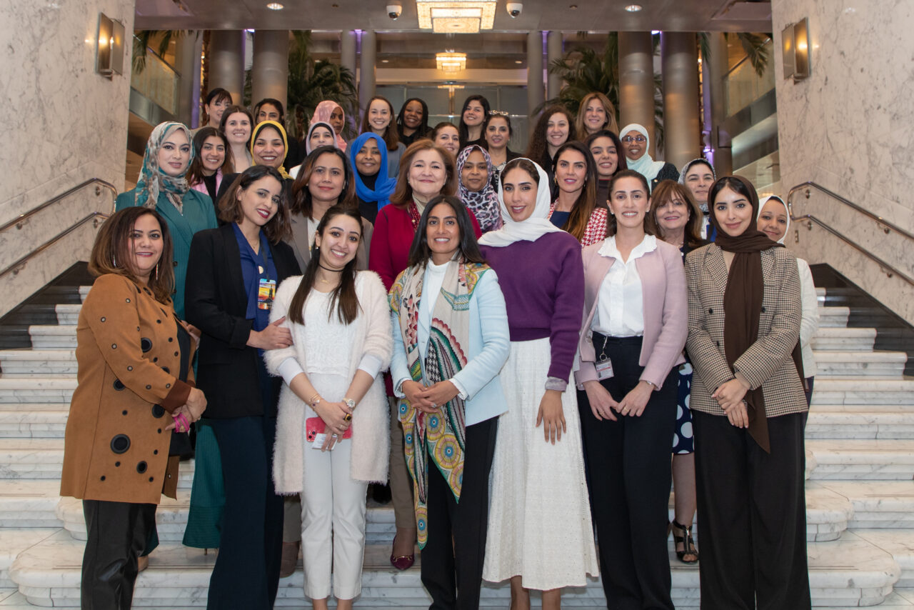 Emirati women gather at the UAE Embassy in Washington D.C.