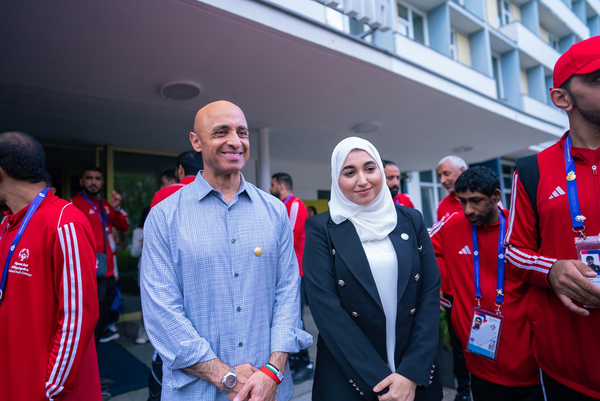 Ambassador Al Otaiba joins representatives of Team UAE at the Special Olympics World Games.