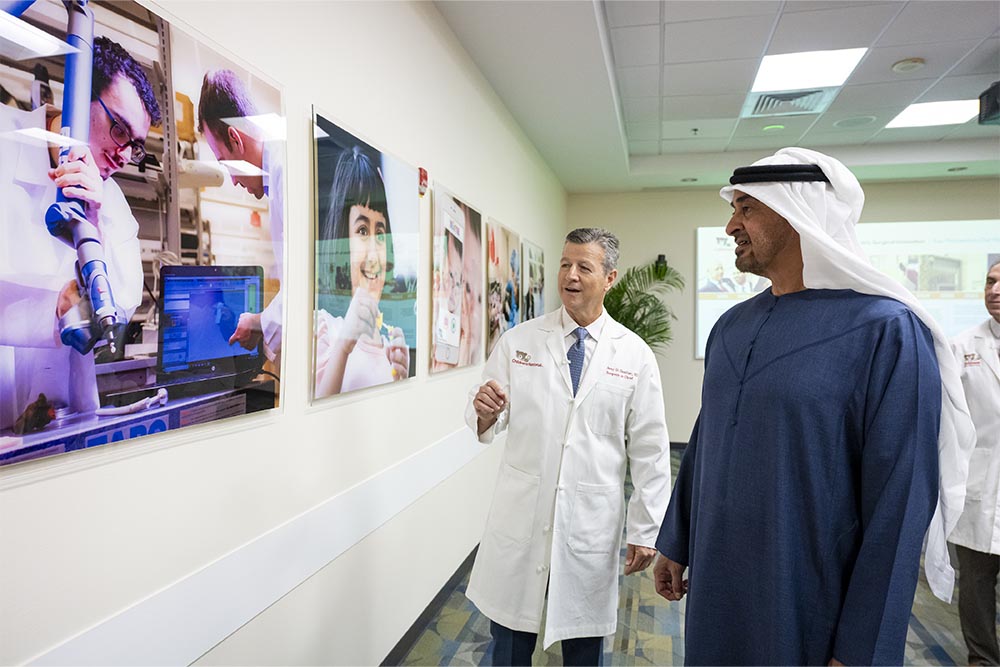 His Highness Sheikh Mohamed bin Zayed Al Nahyan, President of the United Arab Emirates (UAE), visits Children’s National Hospital.