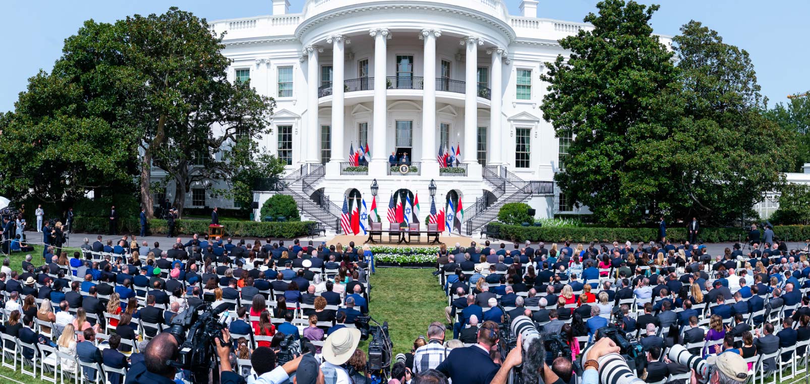 The Abraham Accords, a historic normalization agreement, were signed between the United Arab Emirates and Israel in 2020 at the White House.