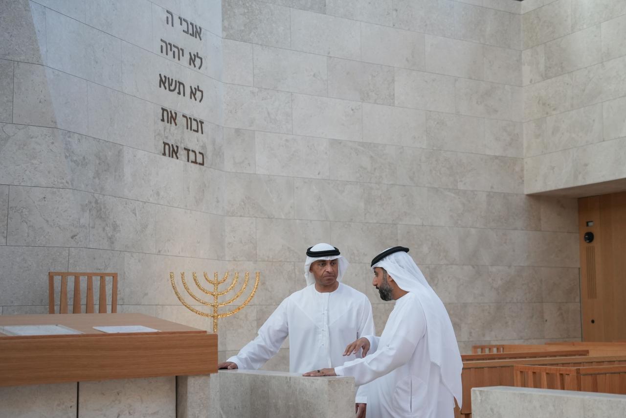 Yousef Al Otaiba stands in a temple at the Abrahamic Family House.